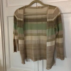 Anthropologie metallic sheer cardigan